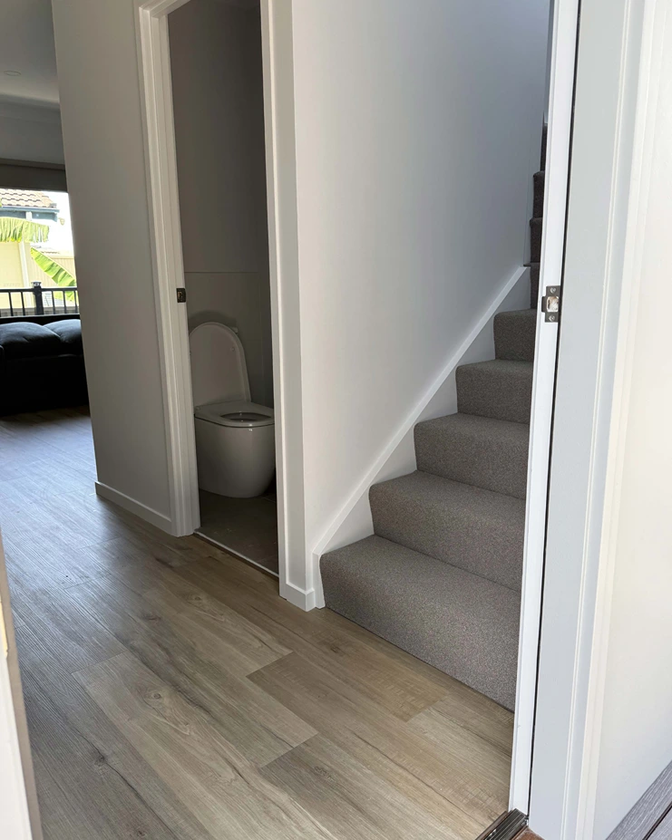 Internal staircase entry in duplex unit at You Me and the Community, Acacia Ridge