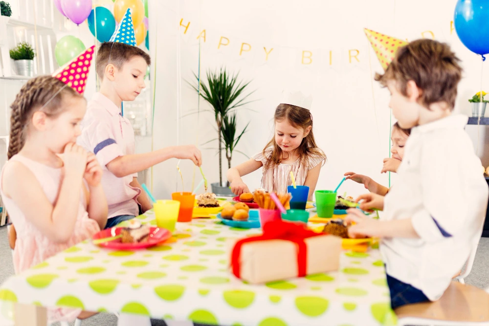 Children enjoying a birthday party at You Me & Community children’s party room in Ipswich