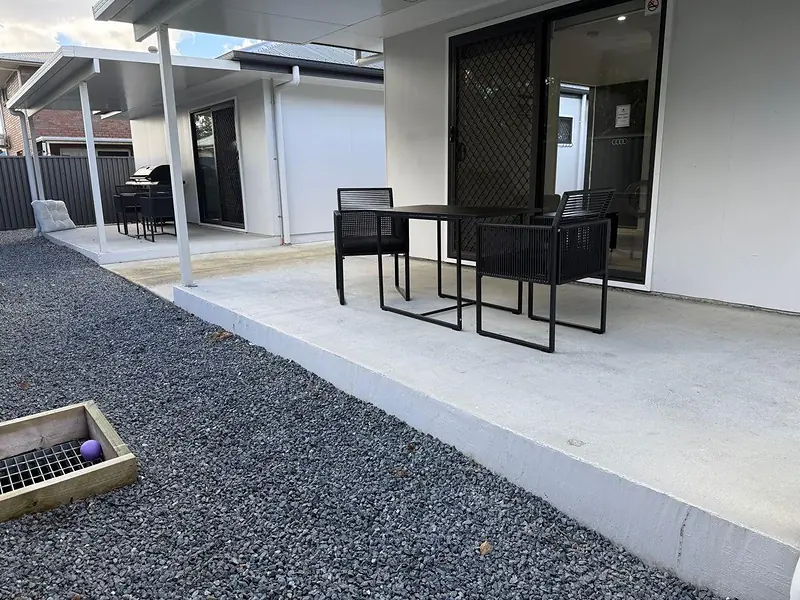 Covered outdoor patio with seating area at 495 Beatty Road Acacia Ridge