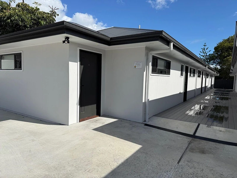 Modern unit exterior and entry door at 495 Beatty Road Acacia Ridge
